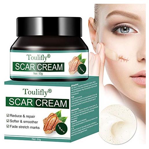 Toulifly crema per cicatrici, scar cream, rimuovere cicatrici chirurgiche, cicatrici acne i smagliature, 50g