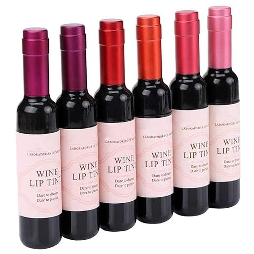 Yanfasy 6 colors wine bottle shape matte lip tint waterproof long lasting lipstick lip gloss