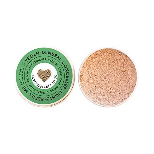 Love the planet vegan mineral concealer shade light in refillable tin