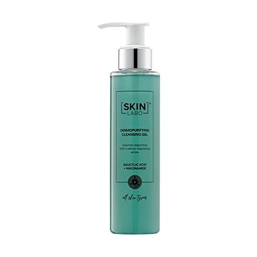 SKIN LABO skin. Labo - gel detergente dermopurificante, azione equilibrante e purificante, rimuove le impurità, con acido salicilico e niacinamide - 150 ml (vecchia versione)