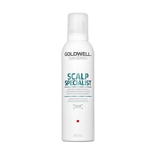 Goldwell dualsenses scalp specialist, shampoo mousse delicato per cuoio capelluto sensibile e capelli che tendono a diradarsi, 250ml