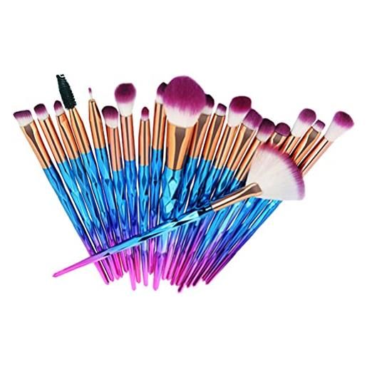Lurrose 20pz set di pennelli per trucco cosmetici manico pennello correttore fondotinta in polvere ombretto make up pennelli blush