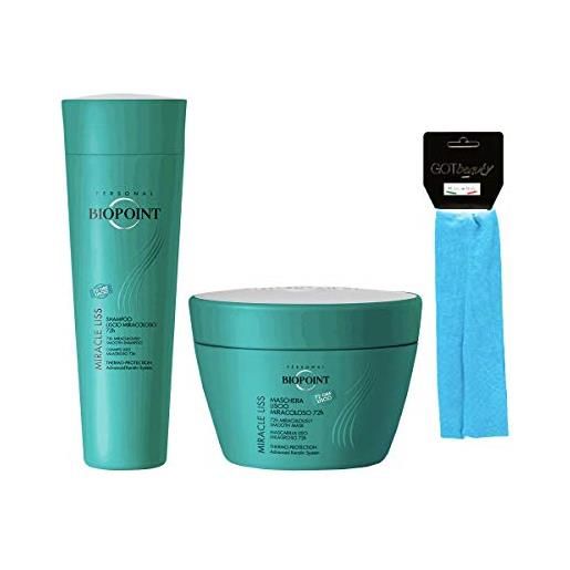 DC CASA biopoint set miracle liss: shampoo 200 ml + maschera 200 ml + fascia per capelli