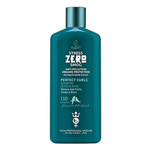 Generico tecna - stress zero smog perfect curls shampoo elasticizzante per capelli ricci, azione anticrespo, formato da 400 ml