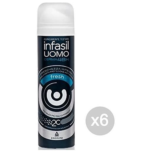 Infasil set 6 infasil deodorante spray uomo fresh ml 150 cura e igiene del corpo