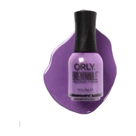 Orly, smalto per unghie traspirante, trattamento + colore, colore viola feeling free, 18 ml (lingua italiana non garantita)