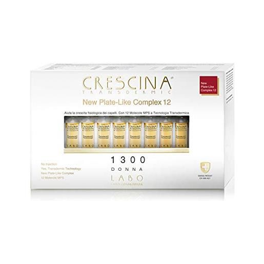 CRESCINA labo CRESCINA transdermic new plate-like complex 12 ri-crescita capelli 1300 donna 40 fiale