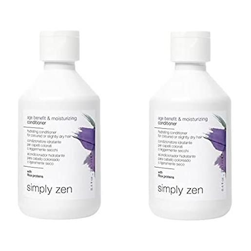 Simply zen age benefit & moisturizing conditioner duo pack 2 x 250 ml condizionatore idratante per capelli colorati o leggermente secchi 500ml promozione spedizione gratuita