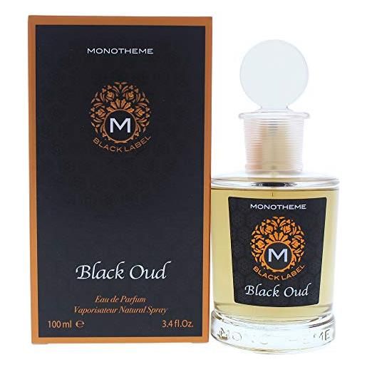 Monotheme black oud, eau de parfum uomo, 100 ml