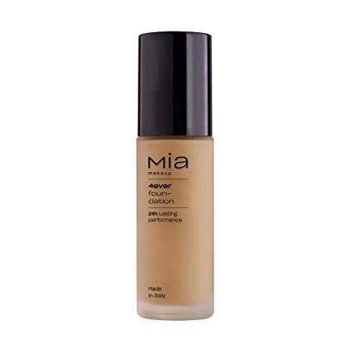 MIA Makeup 4ever foundation fondotinta fluido coprente effetto matt, ad alta coprenza senza effetto maschera, texture fluida e modulabile (cafè au lait)