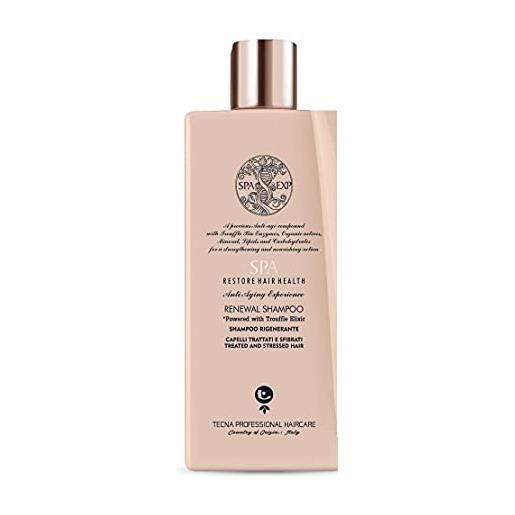 Generico tecna spa - renewal shampoo detergente rigenerante per capelli trattati e sfibrati, formato da 250 ml