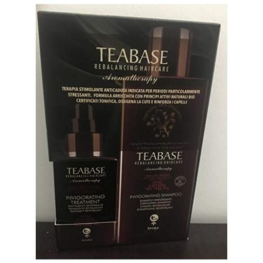 Tecna teabase rebalancing haircare aromatherapy set invigorating treatment 100 ml + invigorating shampoo 250 ml