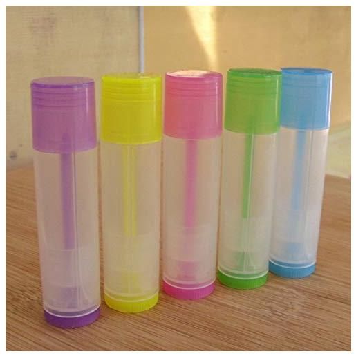 Sconosciuto 100 pz 5g fai da te vuoto colorato trasparente lip balm rossetto tubo bottiglia bocca balsamo stick campione cosmetico containerzkh11