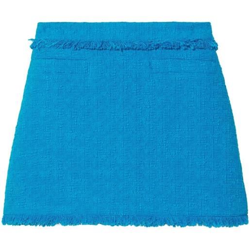 Proenza Schouler White Label minigonna in tweed - blu