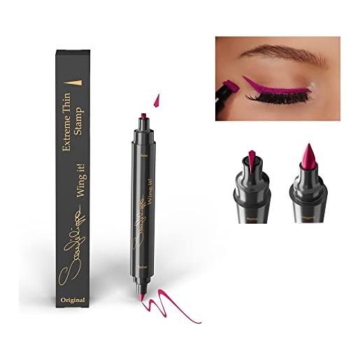 Sanfilippo wing it!Eyeliner and eye wing stamp- eyeliner con stampino- stampino piccolissimo bright pink