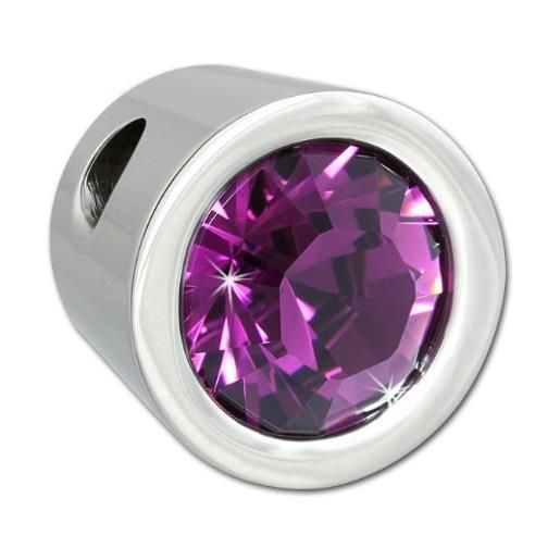 Amello adamello dreambase-ciondolo in acciaio inossidabile swarovski-cristallo viola veshs01f