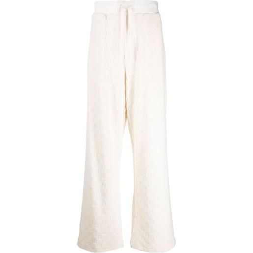 AMBUSH pantaloni sportivi con motivo jacquard - bianco