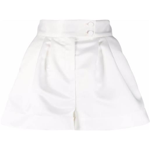 Styland shorts sartoriali con pieghe - bianco