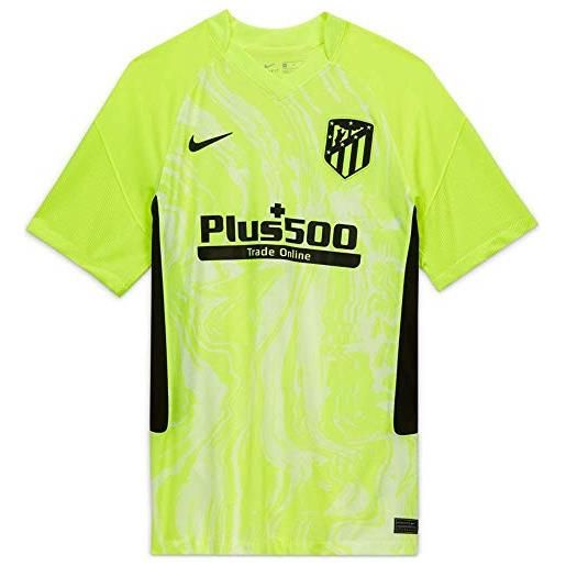 Nike atm m nk brt stad jsy ss 3r, t-shirt uomo, volt/(black) (full sponsor), xs
