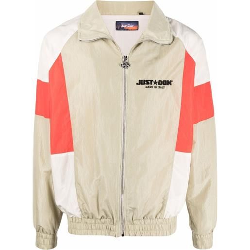 Just Don giacca a vento con design color-block - toni neutri