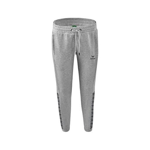 Erima donna essential team pantaloni felpa, grigio chiaro melange, 36