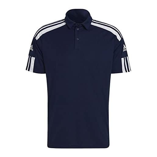 adidas squadra 21 short sleeve polo shirt, uomo, team royal blue/white, xs