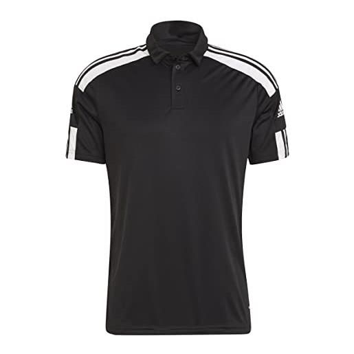 adidas squadra 21 short sleeve polo shirt, uomo, team power red/white, s