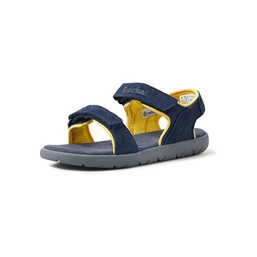 Timberland nubble l/f 2 strap sandal basic (youth), blu, 32 eu