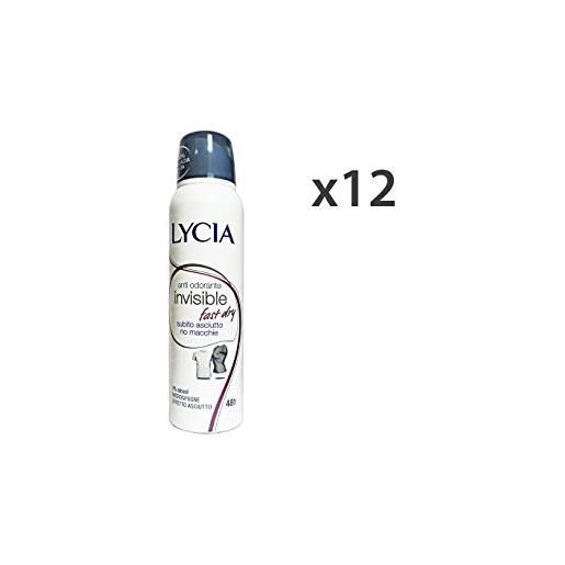 Lycia set 12 lycia deodorante spray invisible fast dry 150 ml. Cura del corpo