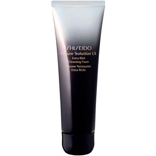 Shiseido future solution lx extra rich cleansing foam, 125 ml - mousse detergente
