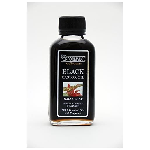 Sonik Performance 100% pure jamaican black castor oil 4oz - with fragrance - by sonik performance | p+50 organic - for face, hair, body and nails. Original 100% pure castor beans oil for hair, eyelashes and eyebrows hair growth oil