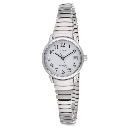 Timex t2h371 orologio da donna con cinturino di espansione, datario, finestra e finestrella