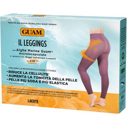LACOTE Srl guam - leggings anticellulite prugna taglia s\m, leggings modellanti per combattere la cellulite