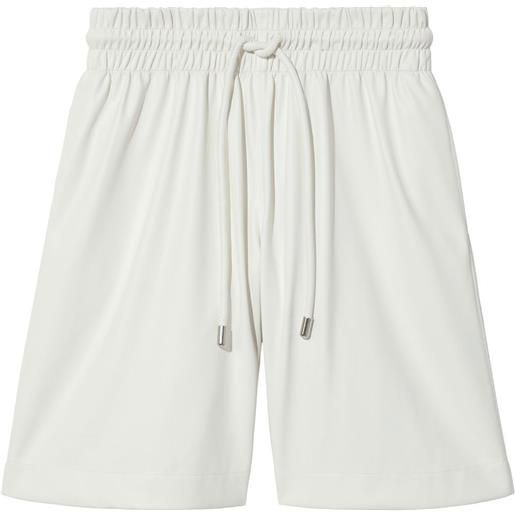 Proenza Schouler White Label shorts con coulisse in finta pelle - bianco