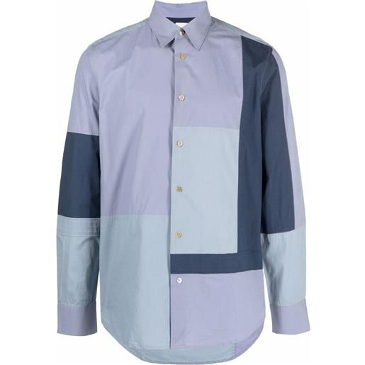 Paul Smith camicia con design color-block - blu