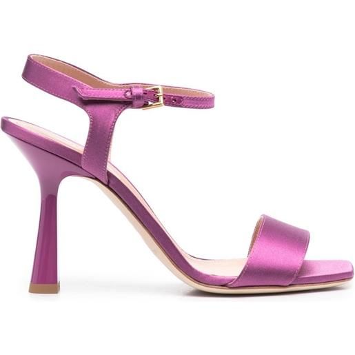 Alberta Ferretti sandali con tacco metallizzato 105mm - viola