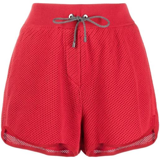 Brunello Cucinelli shorts con coulisse - rosso