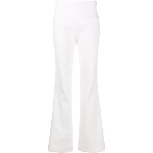 Courrèges pantaloni sartoriali con dettagli cut-out - bianco