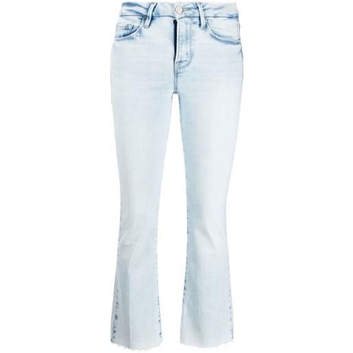 FRAME jeans a vita bassa crop - blu