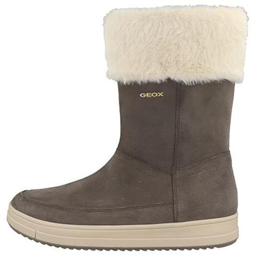 Geox j rebecca girl wpf b, stivali bambine e ragazze, grigio (smoke grey), 39 eu