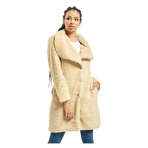 Urban Classics ladies soft sherpa coat parka uomo, beige (darksand 00806), unica (taglia produttore: xxxx-large) donna