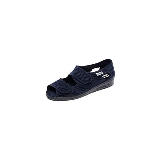 Pantofole Donna Blu Emanuela 831 – Made In Italy Con Chiusura A Strappo – Taglia 39 - 5