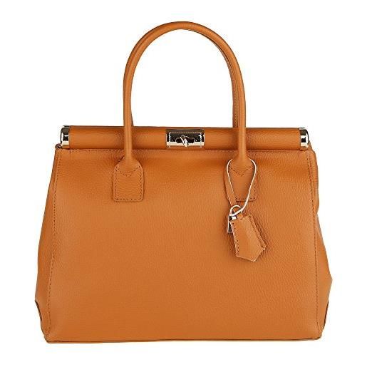 Chicca Borse handbag borsa a mano da donna con tracolla in vera pelle made in italy 35x28x16 cm