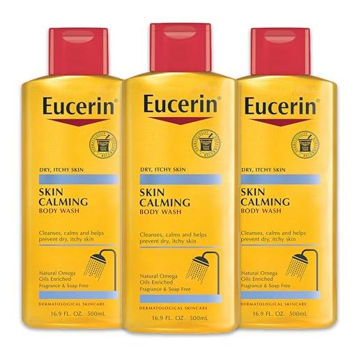 Eucerin skin calming dry skin body wash oil fragrance free, 8.4 ounce packaging may vary by Eucerin