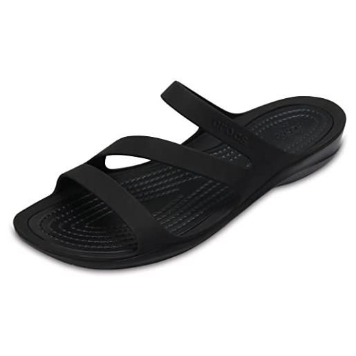 Crocs swiftwater sandal w, donna, black white, 36/37 eu