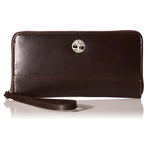 Timberland pochette da donna in pelle rfid con cerniera a portafoglio con cinturino da polso, ciliegio (ciottolo), taglia unica