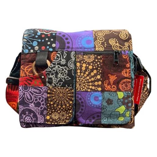 Macha borsa a tracolla in cotone per le donne indiano etnico, borsa patchwork, multicolore