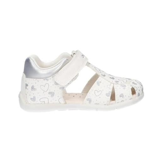 Geox neonata b elthan girl c primi passi bimba 0-24, rosa/argento (lt rose/silver), 23 eu