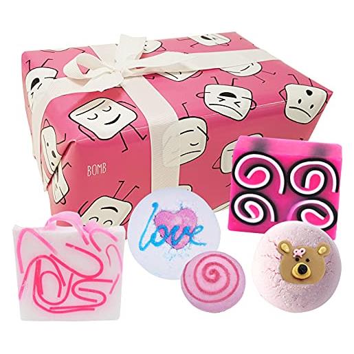 Bomb Cosmetics - confezione regalo di prodotti per il bagno e il corpo fatti a mano mallow out a tema rosa, 5 pezzi, 550 grammi