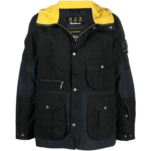 Barbour giacca con placca logo - nero